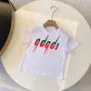 Kids Tshirts Classic Letter Tops Pure Cotton Printed Letter Boy Girls Clothes Fashion Childrens Short Sleeve 8 Colors Tees 100-150CM
