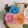 Decorative Flowers Simulation PE Foam Flat Bottom Giant Rose Wall Wedding Background DIY Party Faux Flower Decoration Home Fake Heads