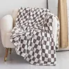 Couvertures Rétro Damier Plaid Flanelle Couverture Super Doux Chaud Jeter Couverture Bureau Sieste Châle Canapé Couverture Couvre-Lit Cadeau Couvertures 230629