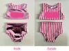 Set di abbigliamento Arrivo Baby Girl Costume da bagno Seersucker Strip Toddle Girls Bambini Bikini Costumi da bagno Ruffle Bow Costume da bagno Set 230630