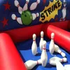 Hot selling 10x3m Popular inflatable bowling playground Alley shooting ball game with bowling-pins and balls