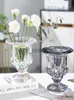 Vazen Creatieve Verdikte Romeinse Glazen Vaas Glas Transparant Aquatische Bloem Fles Rose Lelie Woonkamer Tafel Bloemstuk x0630