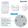 Manden 3 stuks Hoge kwaliteit wasbaar Home Decor Marmer Patroon Badmatten Badkamer Mat Set Voetstuk Tapijt Toiletbril Deksel Cover