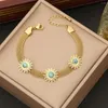 Choker 316l Collier de charme en pierre bleu en acier inoxydable pour femmes Gift bijoux de fête à la chaîne à mailles larges vintage