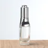 30 мл Серебряная или золотая бутылка эфирного масла с УФ-пластиковой крышкой, 30 мл стеклянная бутылка-капельница для косметики
