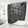 Shower Curtains Fashion Modern Bathroom Decoration Design Shower Curtains Black Geometric Fabric Waterproof Bath Room Curtain 71x71 Inch cortina 230629