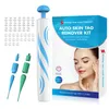 Ansiktsvårdsenheter Nya 2 i 1 Auto Skin Tag Remover Kit Borttagning Pen med 40 band WART DOT -behandlingsverktyg för full kropp 230630