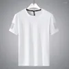Erkek T Shirt Erkekler Yaz Gömlek Üstleri Buz İpek Naylon Yansıtıcı Nefes Alabilir