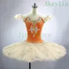 Pêche orange Tutu crêpe Casse-Noisette Tutu de Noël pour les filles Performance Tutus Costume de scène de ballet classique Ballet professionnel206S