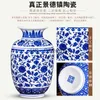Vaser Jingdezhen Ceramics Ancient Blue and White Porslin Vase X0630
