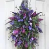 Fiori decorativi Primavera Ghirlanda viola Giacinto Ortensia Decorazione domestica colorata ed estiva 18 Bosso