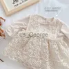 Clothing Sets Baby Romper Dress Girl Spring and Autumn Princess Dress Baby Lace Sweet Solid Colour Casual Simple Cute Out Wear for Baby Kids J230630