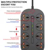 Plugs Eu Us Uk Network Filter Power Strip with Usb Type C Extension Cord Ac Port for Computer Phone Charger Pd Smart Electrical Socket