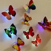 Luzes noturnas inovadoras borboleta brilhante pequena luz colada decoração de casamento para casa