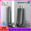 Wzmacniacze CSR Bluetooth 5.3 Nadajnik audio QCC3056 USB 3,5 mm Aux qualcomm adapter bezprzewodowy APTX LL HD Adaptive Music Dongle