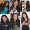 Wigs New Brazilain Deep Wave Lace Frontal Wig 360 Lace Curly Human Hair Wigs For Black Women Black /Brown/Blonde /Burgundy Red Water Wa