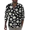 Männer Casual Hemden Lila Ditsy Blumen Hemd Herbst Blumen Druck Männlich Trendy Blusen Langarm Streetwear Kleidung Plus Größe