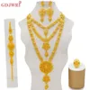 Bruiloft Sieraden Sets Dubai Sieraden Sets Goud Kleur Ketting Oorbel Set Voor Vrouwen Afrikaanse Frankrijk Bruiloft Sieraden Ethiopië Bruids Geschenken 230630