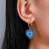 Kolczyki Dangle 2023 Modna wielowarstwowa miłość wisiorek serca dla kobiet proste projektowanie kolorowe kolczyki