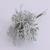 装飾的な花人工銀葉chrysanthemum偽の植物の装飾屋内屋内h21cm