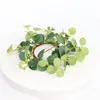 Decorative Flowers 4 Pcs Small Ring Spring Summer Wreaths Front Door Wedding Table Decorations Eucalyptus Leaves