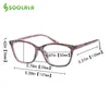 Sunglasses SOOLALA Square Spring Hinge Floral Printed Anti Blue Light Reading Glasse Presbyopic with Cases 0 5 0 75 to 4 0 230629