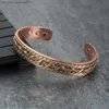 Bangle Bangle Vinterly Twisted Magnetische Koperen Armband Gezondheid Energie Verstelbare Armband Koperen Open Manchet Koperen Armbanden Armbanden voor Vrouwen 230519 Z230630