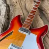 12 String Cherry Sunburst Color 381 Electric Guitar Body Belf z płomieniem klonu R kształt ogonowy wysokiej jakości guitarra