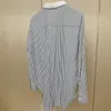 Women's Blouses Womens Tops Stretch Nylon Bead Chain Point Collar Vertical Striped Shirt Ladies