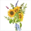 Autre décor à la maison peint arrangement de fleurs de tournesol réfrigérateur autocollants pour porte chambre maison armoire décoration amovible R230630