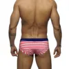 Roupa de banho masculina verão listrado maiô masculino sexy cintura baixa calção de banho moda praia masculina shorts Zwembroek Heren 230630