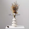 Vaser nordisk keramisk vas vit växt potten hem dekor blommor arrangemang trädgård vardagsrum kontor skrivbord bröllop dekoration hantverk x0630