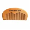 Other Festive Party Supplies Wood Comb Custom Logo Handmade Beard Combs Laser Engraved Natural Hair Brushes Favors Moq 50 Dhwjh