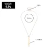 Gold Silver Letter Zodiac Necklace Constellation Virgo Gemini Libra Leo Scorpio Stainless Steel English Pendent Necklaces