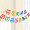 Decorazione per feste Compleanno stamina Baby Scene Layout Happy Letter Pull Flag Banner Stringa di carta S1225