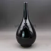 Vazen Qing Yongzheng Jaar Mark Spiegel Black Glaze Gall Vase Jingdezhen Antieke keramische vaascollectie Boutique X0630