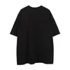 Estate Europa Parigi Stella americana Fashion Cappotti T-shirt da uomo Star satin 100% cotone Casual Donna uomo Nero bianco oversize S-XL