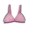 Swim wear Sexy Girls Swimwear Elastic Handmade Crochet T-back Swimsuit Pink Bikini Micro thongs woman 230629