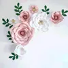 Decorative Flowers Handmade Paper Rose Wedding Backdrop Decoration Window Display Ornament Home Decor Flower Wall Set