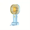 Draagbare handheld ventilator Oplaadbare koeling Mini USB-ventilator met telefoonhouder Zomer Office Home Outdoor Fan