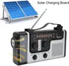 Radio Emergency Solar Hand Crank Radio AM FM SW Radio Portable mobiltelefonladdare med ficklampa solgeneratorradio