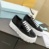 Designer Gabardine Sneakers Nylon Casual Schoenen Klassieke Canvas Schoen Wiel Schoenen Dames Mode Rainers Platform Effen Verhoog 35-41