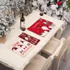Table Napkin Christmas Decoration Napkins Placemats Tablecloth Mats Dress Up Decor For Home Festival Party Cartoon Embroidery