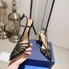 Sandalen Dünne High Heels Spitze Zehen Slingback Römische Webart Sexy Pfirsich Zurück Strap Frauen 2023 Sommer Mode Party Schuhe