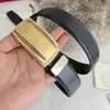 Luxe Designer Heren Riem TOP Kalfsleer 24K Staal Automatische Gesp 3.5cm Zakelijke Jurk Taille Riemen Zwart bruin met Doos