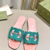 Mode sandales femmes pantoufles en cuir diapositives plates dames été plage sandale fête mariage Oran pantoufle chaussures