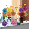 Decorative Flowers Simulation PE Foam Flat Bottom Giant Rose Wall Wedding Background DIY Party Faux Flower Decoration Home Fake Heads