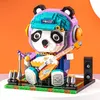 Blocos de construção Bloco de brinquedo Música Cantor Panda Modelo de guitarra Mini Diamante Blocos de construção Quebra-cabeça Brinquedo de construção Crianças Presente de Natal R230629