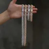 Hot Selling Fashion Fine smycken Halsband Iced Out Diamond Armband Moissanite Cuban Link Chain