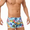 Herren-Bademode, Dschungel-Serie, handbemalte Blätter, Blumen, Druck, Herrenmode, Boxer, Badeshorts, sexy Trend, Strand, Boyshorts 230630